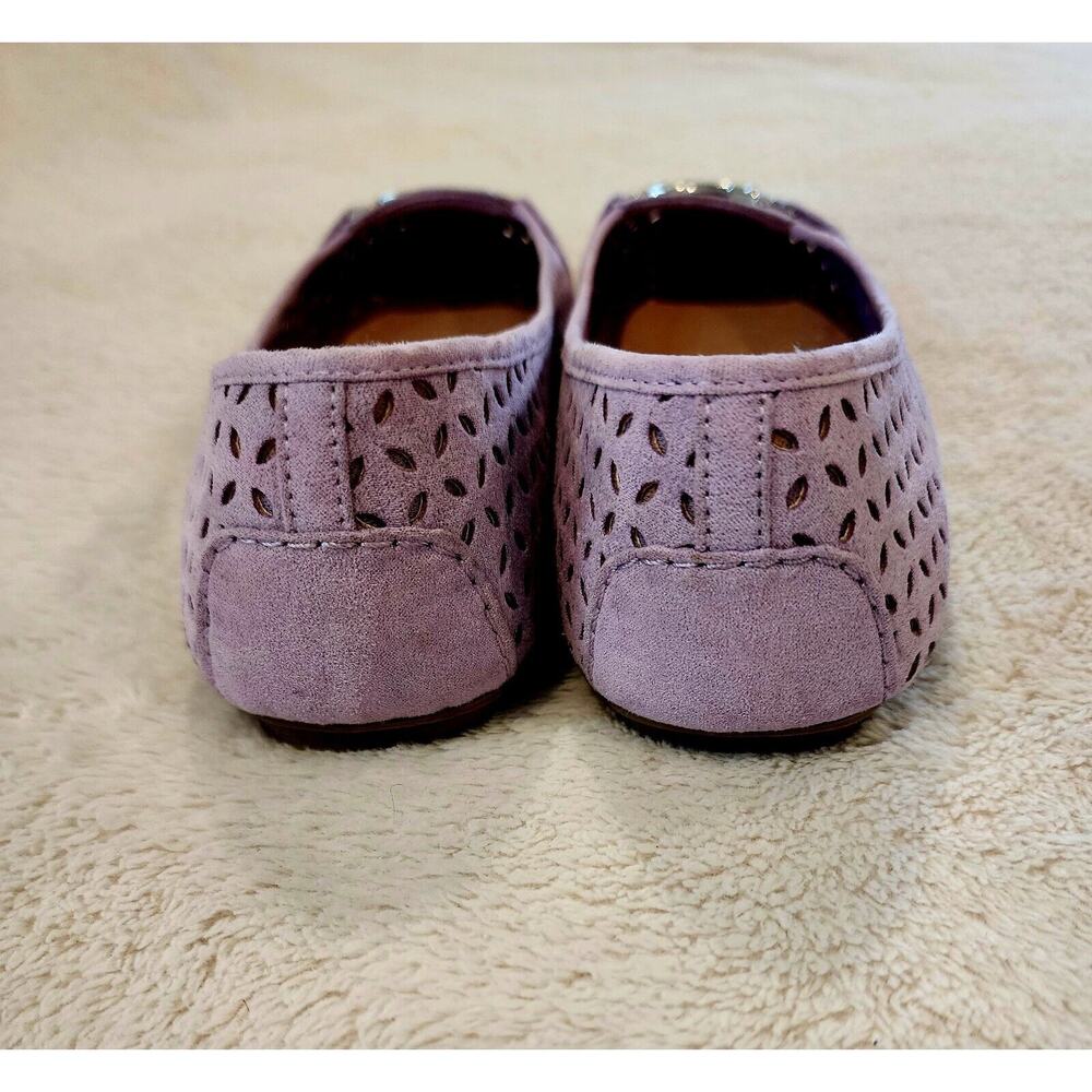 CHRISTIAN SIRIANO for Payless Delilah Flats Medallion Cutout Purple Lilac Sz 7 - Picture 3 of 5